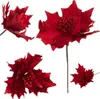 Étoile De Bethléem Sur Plume Poinsettia Renversée Brocart Voir les images du produit 1