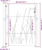 vidaXL Porte de jardin 105x130 cm acier corten design herbe Voir les images du produit 12