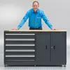 Werkbank 160 cm mit Hängeschrank und 2 breiten Produktbild-Vorschau 8