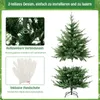 Collage of images showing details of an artificial Christmas tree and the tree itself. Produktbild-Vorschau