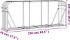 vidaXL Přístřešek na palivové dřevo světle šedý 234x45x100 Náhled obrázku produktu 7