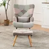 OKWISH Fauteuil à Bascule avec Repose-Pieds et Coussin Voir les images du produit 2