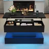 Merax salontafel met LED-verlichting en stopcontact, USB- Productafbeelding-voorbeeld 9