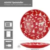 set di 6 piatti dell'Avvento Ø27cm in gres rosso per la Anteprima dell’immagine prodotto 6