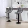 HOMCOM Barhocker 2er-Set Gepolstert Barstuhl mit Lehne Produktbild-Vorschau 10