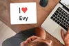 MuchoWow® Mauspad Mousepad Ich liebe - Evy - Mädchen 23x19 Produktbild-Vorschau 3