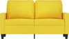 Sofa 2-osobowa, jasnożółta, 120 cm, tapicerowana tkaniną Podgląd zdjęcia produktu 3