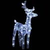 A white illuminated reindeer decoration against a black background. Podgląd zdjęcia produktu