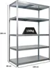 Schwerlastregal Steel Eagle | HxBxT 180x120x60cm | Fachlast Produktbild-Vorschau 2