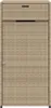 vidaXL Mobile da giardino Beige 55x55x111 cm Poly Rattan Anteprima dell’immagine prodotto 6