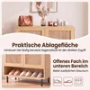 COSTWAY Schuhschrank mit Rattantüren, Schuhregal mit Produktbild-Vorschau 4