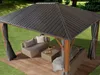 Pawilon ogrodowy 3x4 m w optyce drewna dach stalowy hardtop Podgląd zdjęcia produktu 6