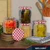 WELLGRO 25 x 400 ml Einmachgläser mit Schraubdeckel TO 82 – Produktbild-Vorschau 5