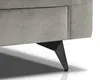 A close-up view of the leg and bottom edge of a gray sofa. Produktbild-Vorschau