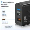 65W USB-C GaN Ladegerät mit 2m USB-C Ladekabel (20W) – Produktbild-Vorschau 5