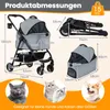 COSTWAY 3 w 1 wózek dla psa, wózek dla psa z regulowanym Podgląd zdjęcia produktu 3