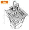 Edelstahl-Nutzspš¹le Freistehend Einzelbecken-Waschtisch Produktbild-Vorschau 2