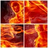 Wanduhr - Rund - Glasuhr - Frau Flammen Illustration - Produktbild-Vorschau 8