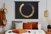 MuchoWow® Wandteppich Wandbehang Goldener Kreis auf dunklem Produktbild-Vorschau 4