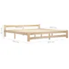 vidaXL Letto in legno massiccio di pino 200x200 cm Anteprima dell’immagine prodotto 4
