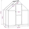vidaXL Garten Gewächshaus mit Tür Anthrazit 183,5 x 123 x Produktbild-Vorschau 6