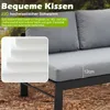MEXO Gartenmöbel-Sets Aluminium, Gartensofas Ecklounge mit Produktbild-Vorschau 5
