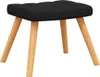 vidaXL Relaxsessel mit Hocker Schwarz Stoff Produktbild-Vorschau 6
