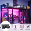 Letto a castello Merax, dimensioni 90x200, con scrivania da Anteprima dell’immagine prodotto 4