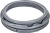 A gray rubber washing machine door seal is shown against a white background. Produktbild-Vorschau