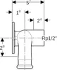 Geberit Mapress Kupfer Doppelanschlusswinkel 90°, 22mm x Produktbild-Vorschau 4