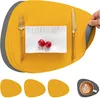 4er Set Platzset Tischsets und Untersetzer aus Leder Produktbild-Vorschau 13