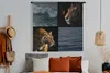 MuchoWow® Wandteppich Wandbehang Collage - Tiger - Produktbild-Vorschau 4