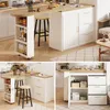 MODFU: Bar tafel, keukenbuffet met 3 lades en een zijplank. Productafbeelding-voorbeeld 8