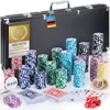 Profi Pokerkoffer Pokerset Schwarz mit 500 Chips (12g Produktbild-Vorschau 1