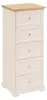 Kommode mit 5 Schubladen MOHEA, 45 x 39 x 113 cm, beige Produktbild-Vorschau 1