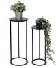 DanDiBo Sgabello da fiore in metallo nero Rotondo Anteprima dell’immagine prodotto 4