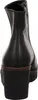 A rear view of a black leather ankle boot with a thick heel and platform. Produktbild-Vorschau