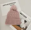 Gestrickte Wintermütze mit Bommel und Perlen, puderrosa, Produktbild-Vorschau 3