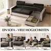 GOLDSTOFF DIWIA Ecksofa 202 x 130 cm mit Schlaffunktion & Produktbild-Vorschau 6