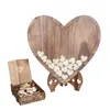 Vrygle Livre d’or mariage en bois avec 91 cartes invités et Voir les images du produit 6