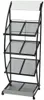 vidaXL Stojan na časopisy 47 x 40 x 134 cm Černobílý A4 Náhled obrázku produktu 6