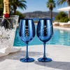 Blaue Champagnergläser 2er Set aus Echtglas – Elegante Produktbild-Vorschau 2