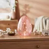 LED Osterei H16cm Rosa Glas Licht mit Timer Dekolampe Produktbild-Vorschau 4