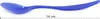 A single blue plastic spoon is shown horizontally against a white background, with a measurement scale indicating 14 cm below it. Produktbild-Vorschau