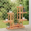 vidaXL Stojan na květiny 95x25x96 cm z masivního jedlového Náhled obrázku produktu 2