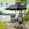 Chaise de camping double avec parasol et sac isotherme, Voir les images du produit 9