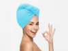 Szybkoschnący turban frotte z włosiem w kolorze turkusowym, Podgląd zdjęcia produktu 2