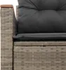 vidaXL Gartensofa 2-Sitzer mit Kissen Grau Poly Rattan Produktbild-Vorschau 8