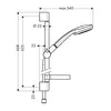 Hansgrohe Brausegarnitur CROMA 100 VARIO 27772000 65cm Produktbild-Vorschau 2