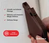 A hand holding a brown roller shutter belt winder, with feature callouts on the left. Anteprima dell’immagine prodotto